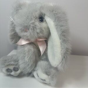 Vintage 1995 Happiness Always Realistic Rabbit Plush Bunny Stuffed Animal Toy